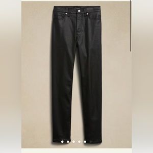 Banana Republic black slim coated jean